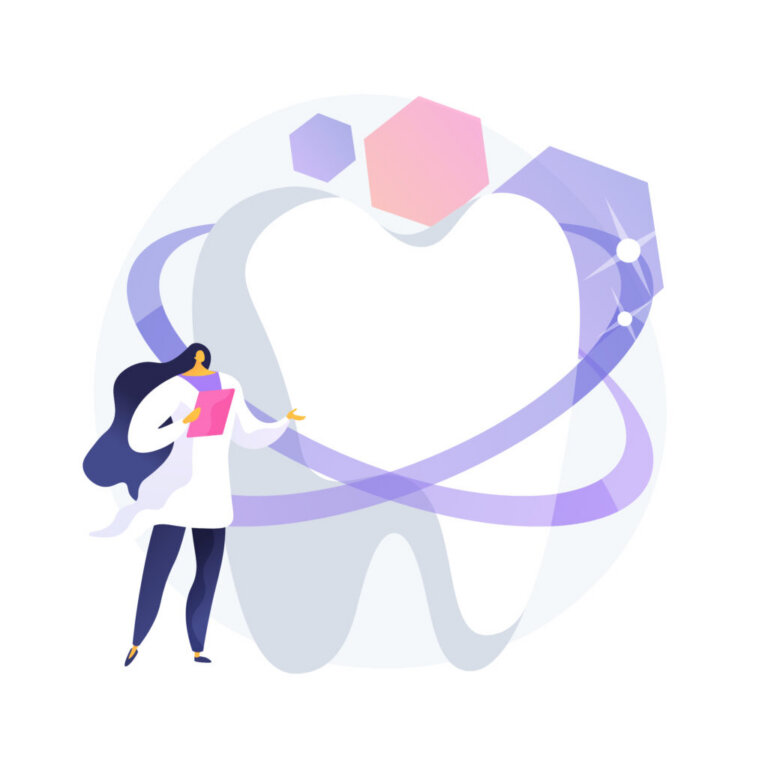 Dental esthetic clinic abstract concept vector illustration